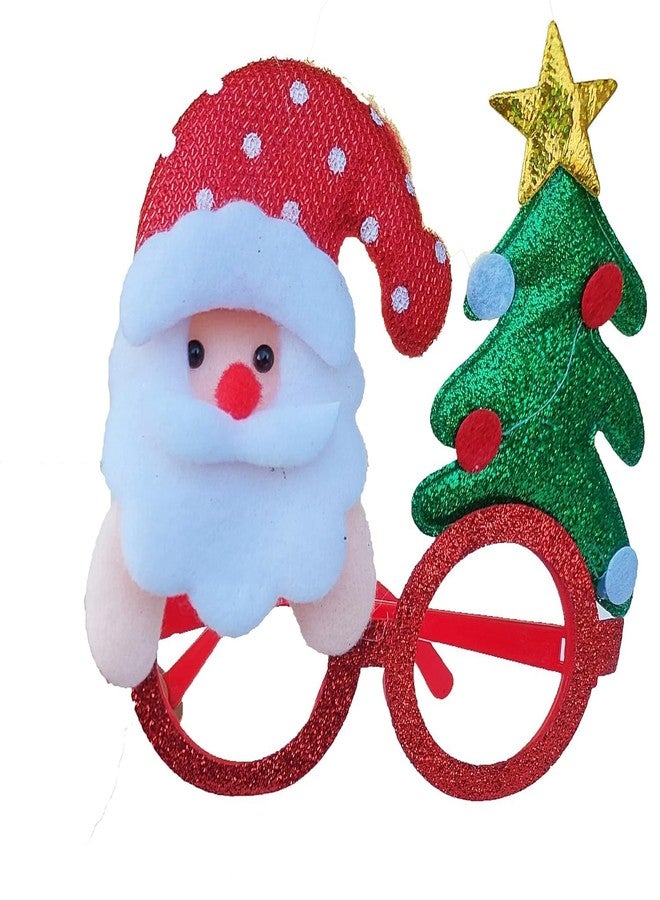 Partunay Santa Clause 1 Pcs Glitter Santa Claus Goggles Christmas Costume for Kids Adults Christmas Xmas Party Props Favor Christmas Gift For Kids (designe 6)